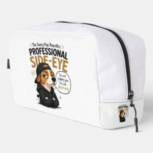 Trousse De Toilette Chien drôle aux yeux de travers - "Je ne te juge p