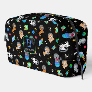 Trousse De Toilette Chiots Dans L'espace Aquarelle Chiens Astronautes