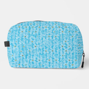Trousse De Toilette Ciel Bleu Doux & Motif Floral À l'aquarelle Blanc