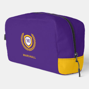 Trousse De Toilette Cimetière du logo du Monogramme violet et or