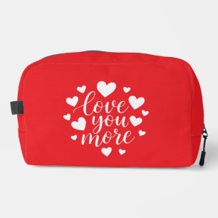 Trousse De Toilette Citation d'amour moderne Cœurs blancs