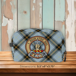 Trousse De Toilette Clan Bell Crest sur Tartan