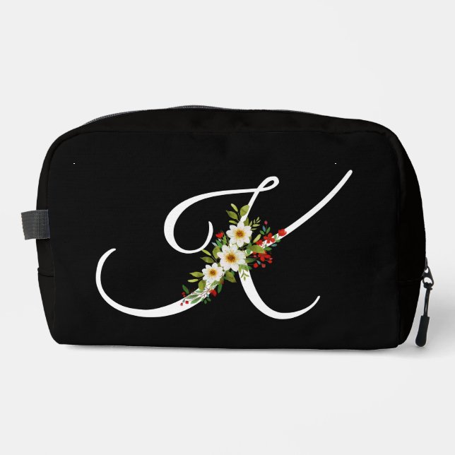 Trousse De Toilette Classic monogram  initial red flower mother gift (Recto)