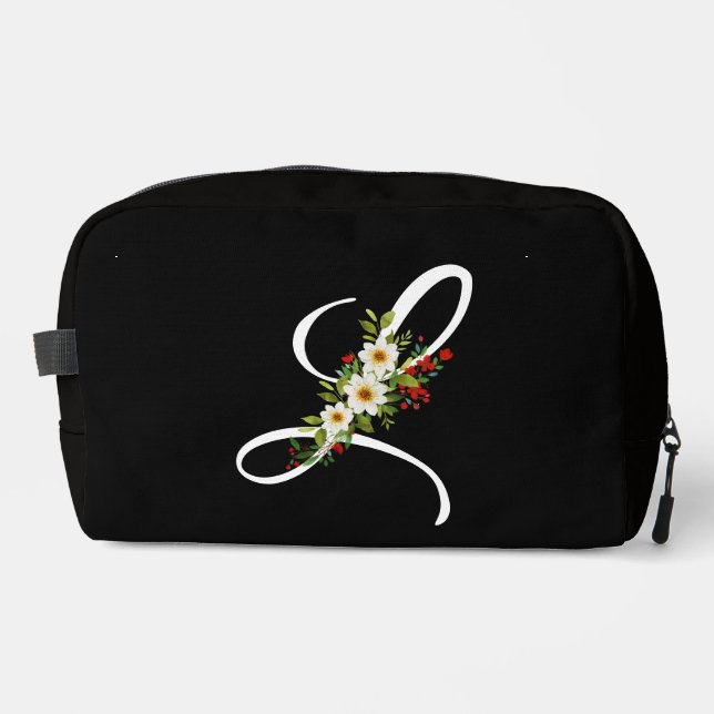 Trousse De Toilette Classic monogram  initial red flower mother gift (Recto)