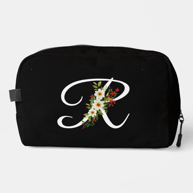 Trousse De Toilette Classic monogram  initial red flower mother gift (Recto)