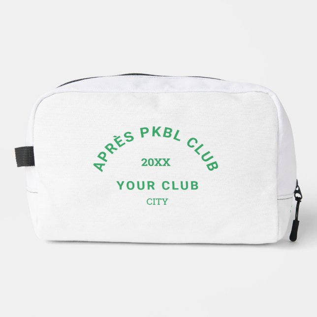 Trousse De Toilette Club Vert Après PKBL Crest Monogramme Pickleball (Recto)