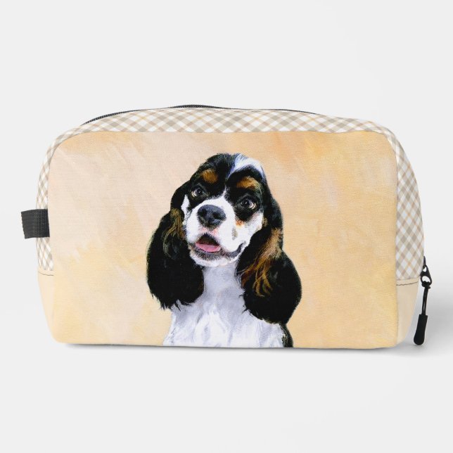Trousse De Toilette Cocker Spaniel Peinture Parti Tan Original Chien A (Recto)