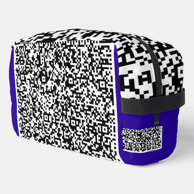 Trousse De Toilette Code QR Scan Info Couleur Personnalisée (Coin gauche)