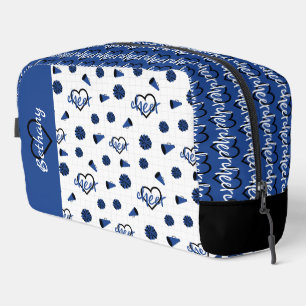 Trousse De Toilette Coeurs bleus, Pom Poms, Motif mégaphone