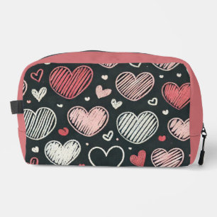 Trousse De Toilette Coeurs craie de la Saint Valentin