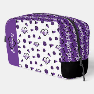 Trousse De Toilette Coeurs de poitrine pourpre, Pom Poms, Motif de még