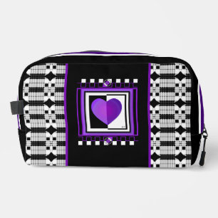 Trousse De Toilette Coeurs violets B&W battants