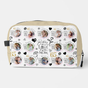 Trousse De Toilette Collage de photos d'anniversaire de maman Typograp