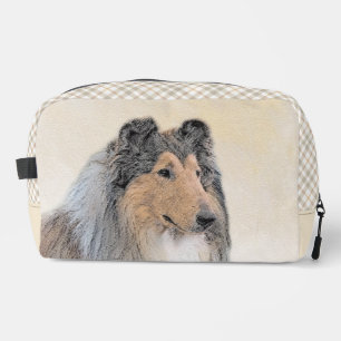 Trousse De Toilette Collie Painting Rough Tricolor Original Chien Art