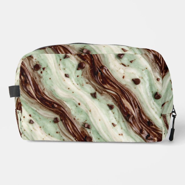 Trousse De Toilette Conception de marbre Milkshake Menthe Chocolat (Recto)
