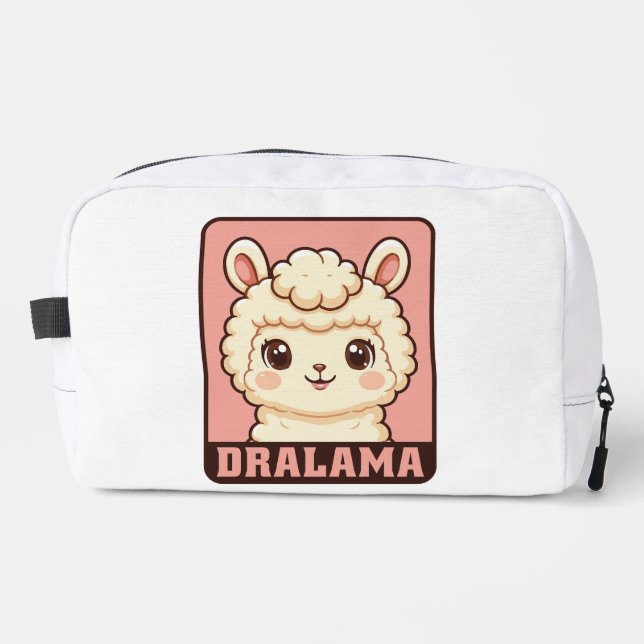 Trousse De Toilette Conception d'illustration de lama mignon (Recto)