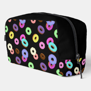 Trousse De Toilette Cool amusant beignets colorés motif noir