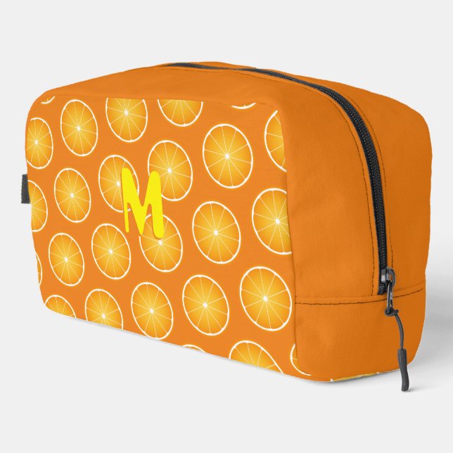 Trousse De Toilette Cool Juicy Orange jaune tranches de fruits Monogra (Coin droit)