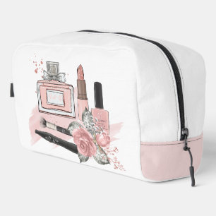 Trousse De Toilette Cosmétique Ado en rose et blanc