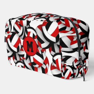 Trousse De Toilette couleurs du club de volley-ball rouge noir monogra