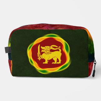 Trousse De Toilette Couleurs du drapeau du Sri Lanka avec Lion jaune