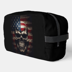 Trousse De Toilette Crâne de drapeau américain 