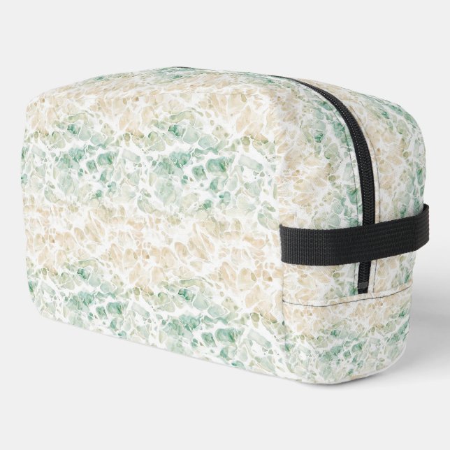 Trousse De Toilette Crème Verte Abstraite Jade (Coin gauche)