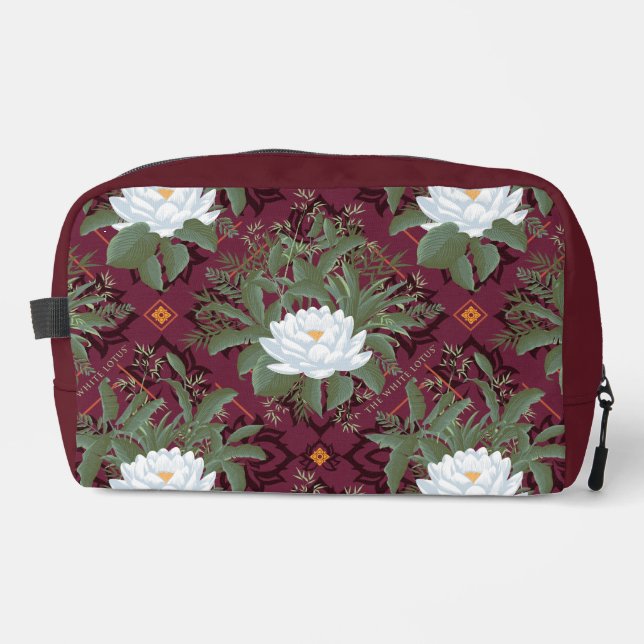 Trousse De Toilette Crimson Lotus Elegance Motif - Le Lotus Blanc (Recto)