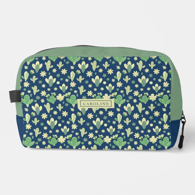 Trousse De Toilette Custom Desert Cactus & Succulent Pattern (Recto)