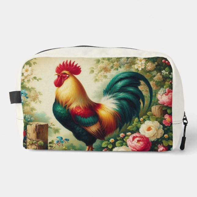 Trousse De Toilette Cute coq rustique/vintage (Recto)