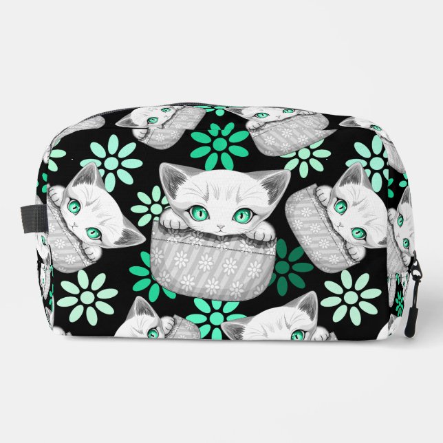 Trousse De Toilette Cute de chat et pointe joueuse à partir d'une poch (Recto)