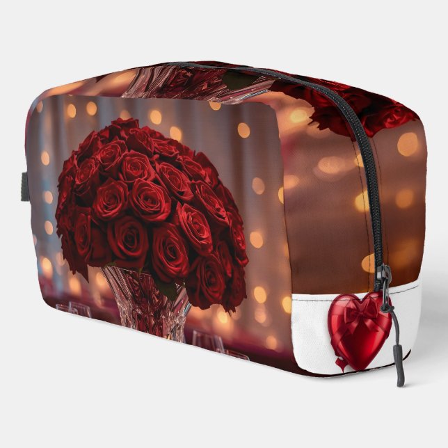 Trousse De Toilette Cute Red Rose Valentine Aesthetic Cosmetic Travel  (Coin droit)