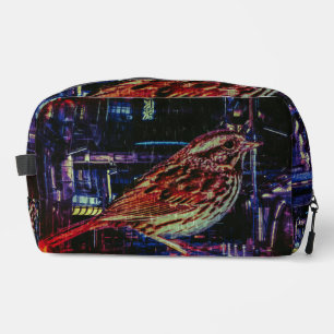 Trousse De Toilette Cyberpunk Sparrow dans Neon Cityscape
