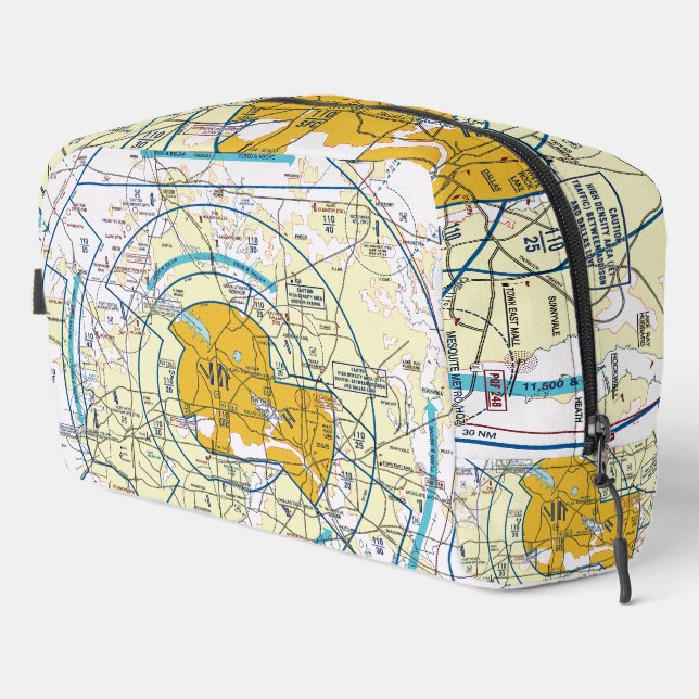 Trousse De Toilette Dallas - Ft. Graphique d'itinéraire (Coin droit)