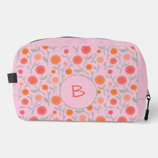 Trousse De Toilette Dandelion de fleurs Monogramme personnalisé