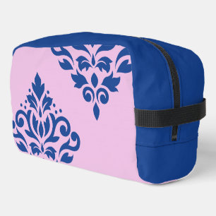 Trousse De Toilette Défiler Damas Art I Bleu sur rose