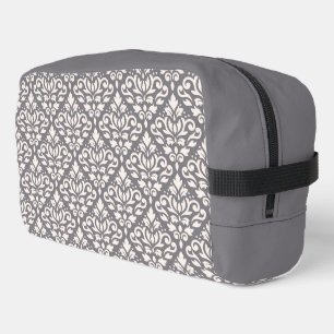 Trousse De Toilette Défiler Damask Pattern Crème sur gris