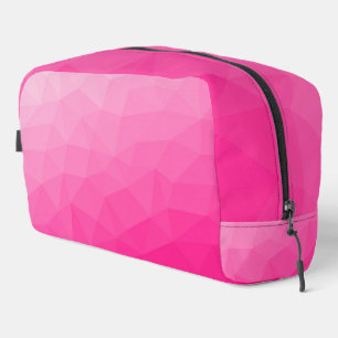 Trousse De Toilette Dégradé rose chaud motif en maille géométrique