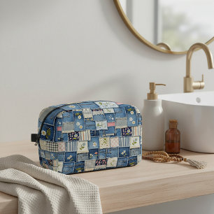 Trousse De Toilette Denim Patchwork