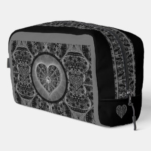 Trousse De Toilette Dentelle en céramique Noir