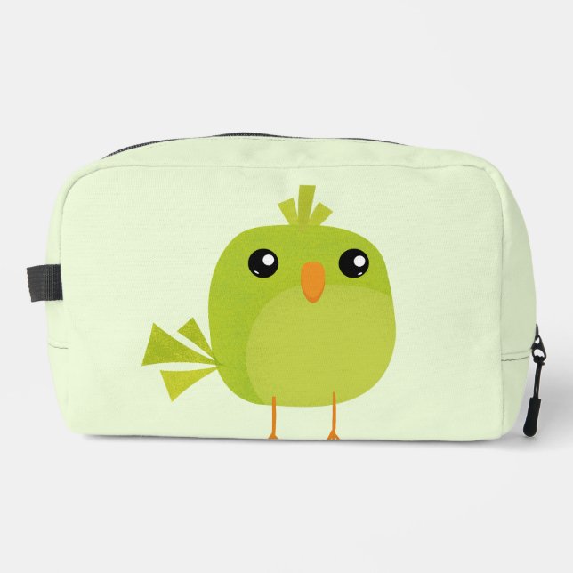 Trousse De Toilette Dessin animé d'oiseau vert   (Recto)