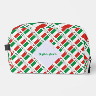 Trousse De Toilette Dessin de patrimoine personnalisé avec drapeau ita