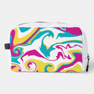 Trousse De Toilette Déversement - Turquoise, Jaune, Rose et Blanc