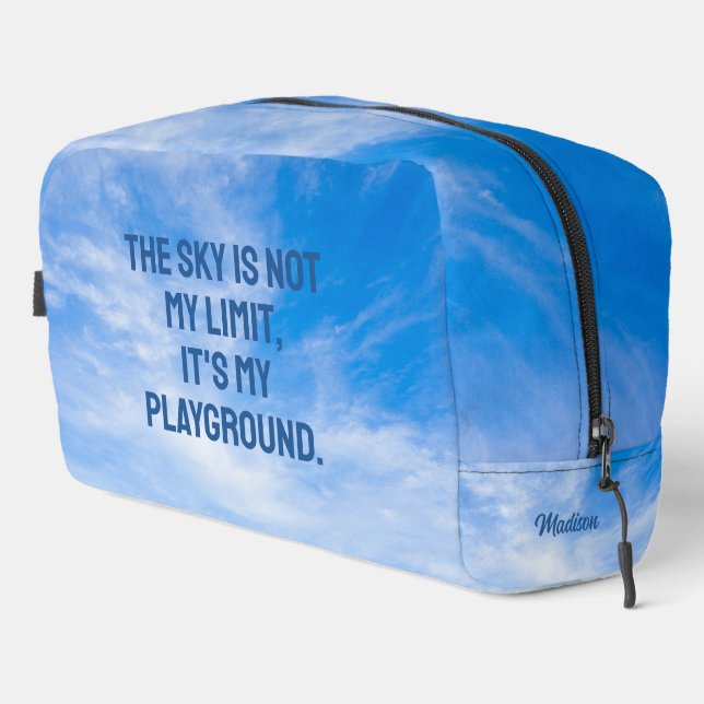 Trousse De Toilette Devis Sky de nom personnalisé (Coin droit)