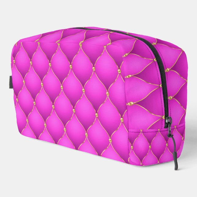 Trousse De Toilette Diamants Or Ogee Rose (Coin droit)