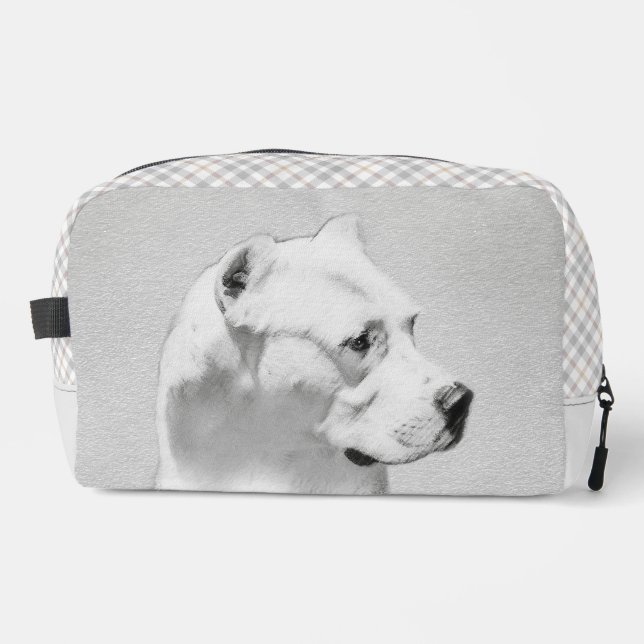 Trousse De Toilette Dogo Argentino Peinture Mastiff Original Chien Art (Recto)