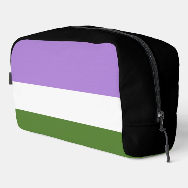 Trousse De Toilette Drapeau de fierté genderqueer de SlipperyJoe lavan (Coin droit)