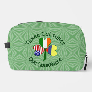 Trousse De Toilette Drapeaux Colombien Irlandais USA Trèfle Personnali