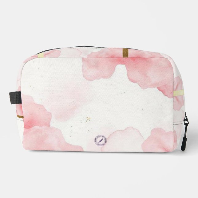 Trousse De Toilette Dusty Rose Sprinkled Gold Frame (Recto)