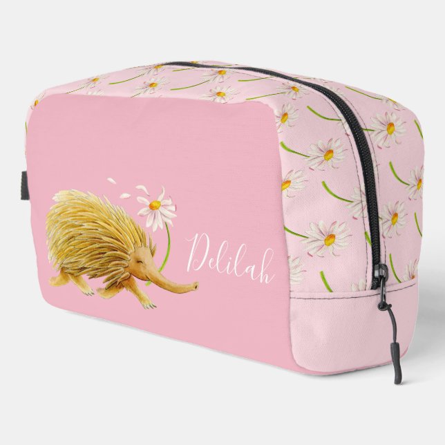 Trousse De Toilette Echidna mignon bouffon animal art personnalisé (Coin droit)